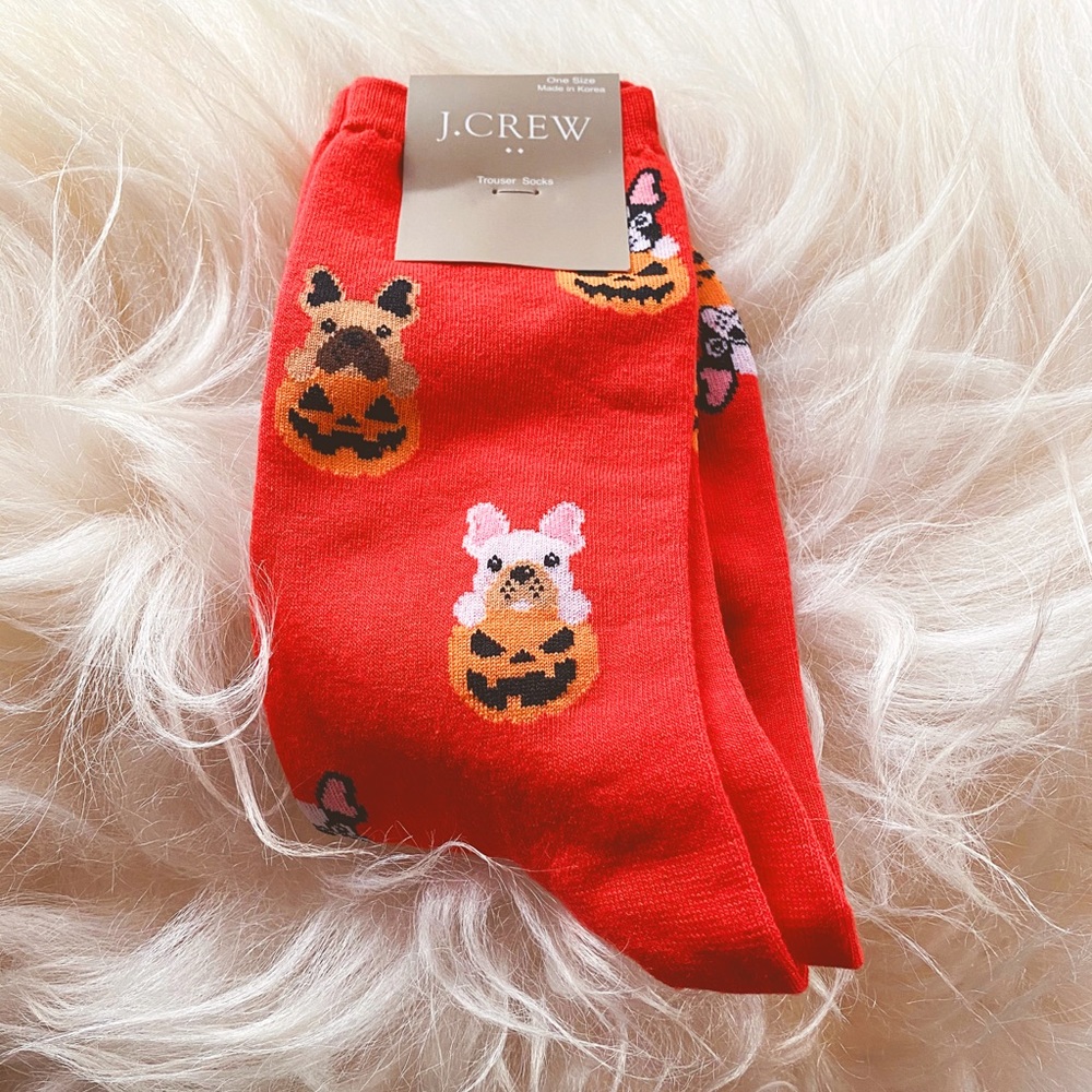 J. Crew Halloween Frenchie Trouser Socks Fall NWT
